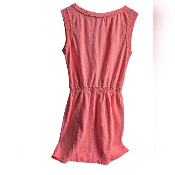 Gap Pink Cotton Slub Drop Waist T Shirt Sleeveless dress with pockets Medium - Picture 10 of 10